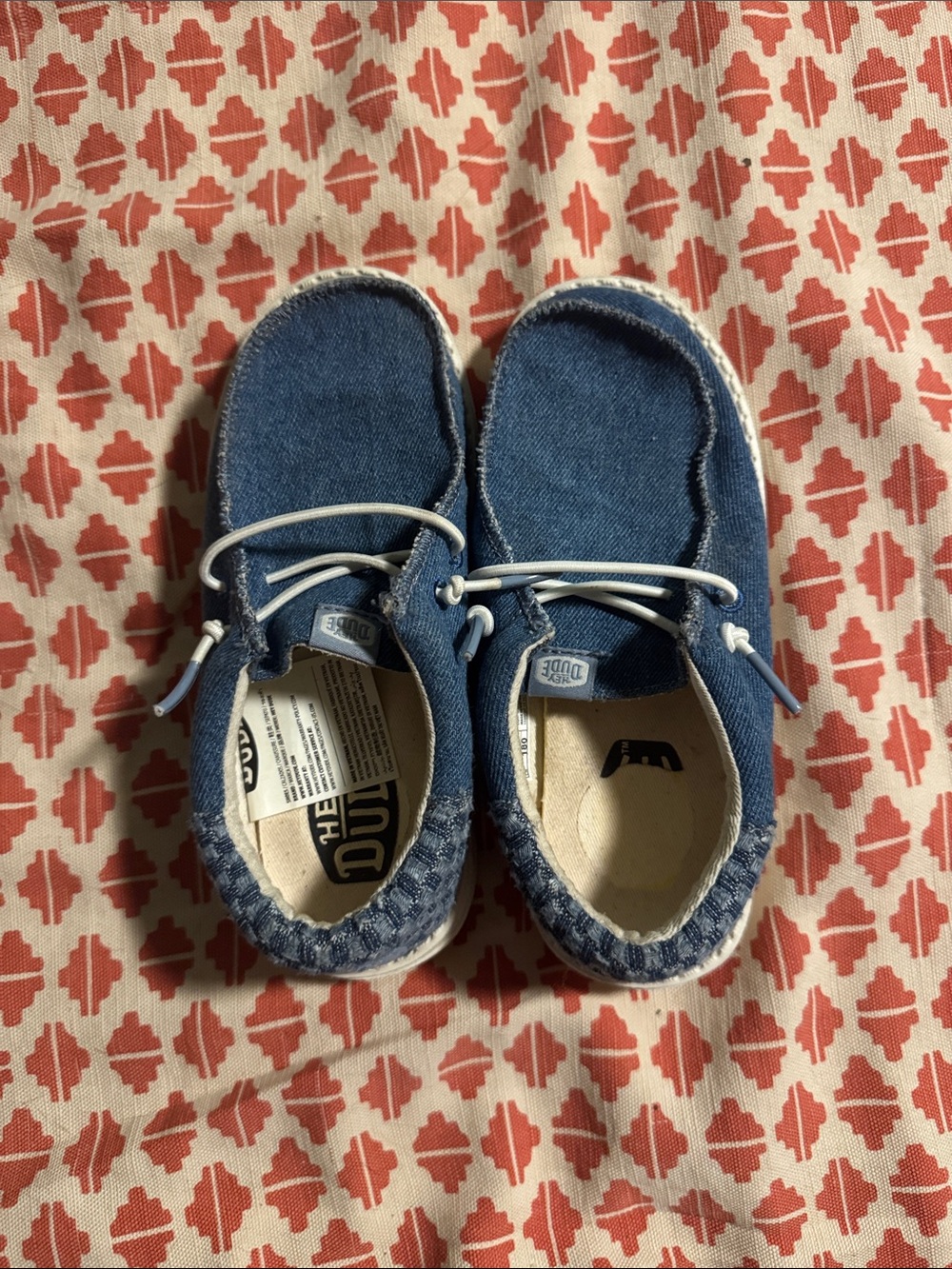 Hey Dude Kids Navy Blue Canvas Slip-On Moccasins